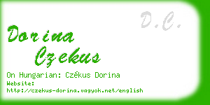 dorina czekus business card