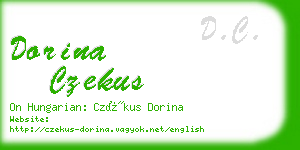 dorina czekus business card